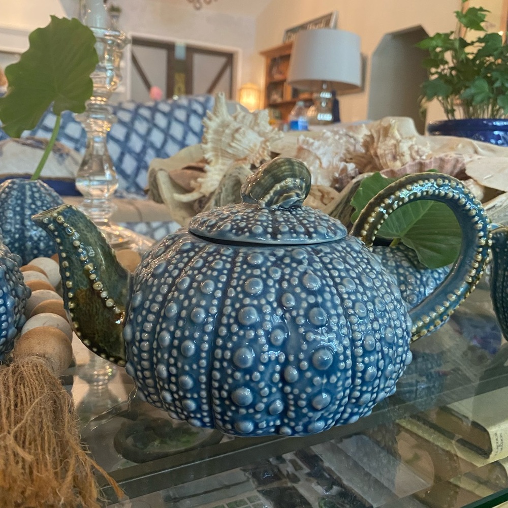 My Blue Sky Ceramic Sea Urchin Teapot